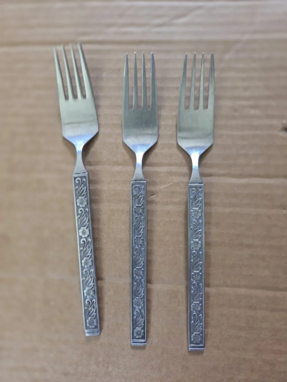 Gold Standard Night Blossom Dinner Forks Set of 3 Japan Flowers